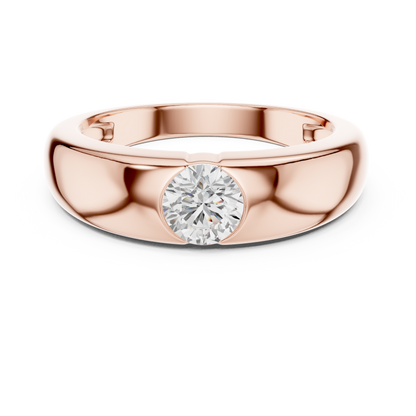 The Modern Solitaire Diamond Dome Ring