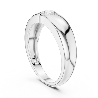 The Modern Solitaire Diamond Dome Ring