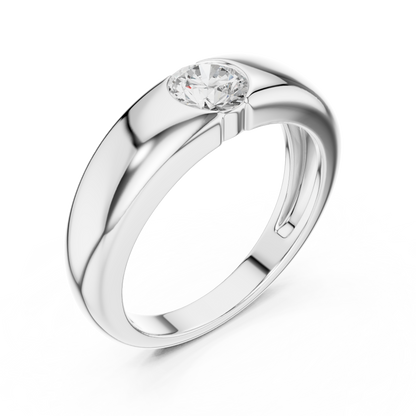 The Modern Solitaire Diamond Dome Ring