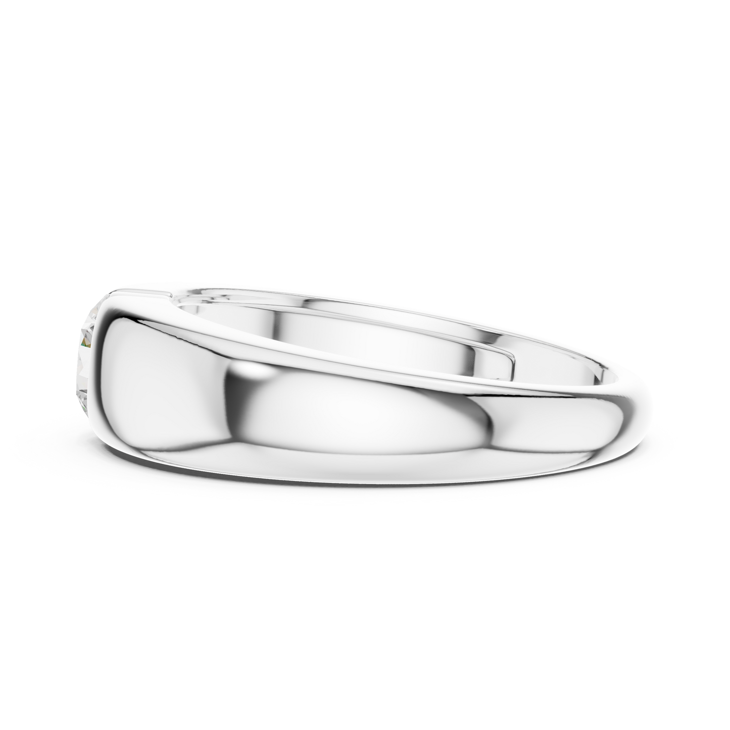 The Modern Solitaire Diamond Dome Ring