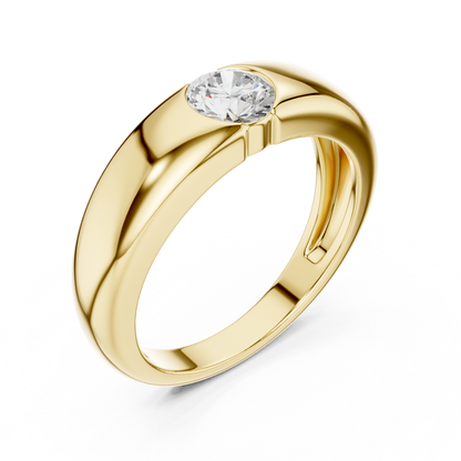 The Modern Solitaire Diamond Dome Ring