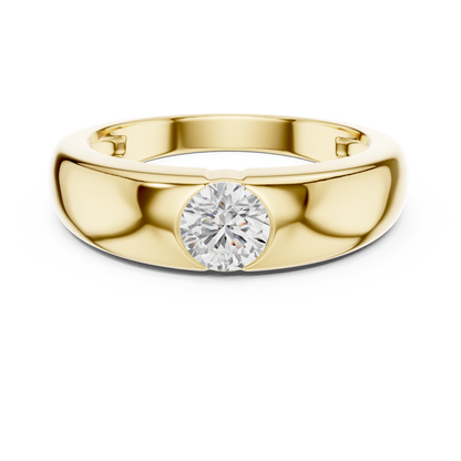 The Modern Solitaire Diamond Dome Ring