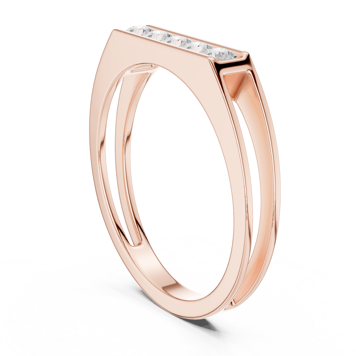 The Modern 5-Stone Floating Diamond Band