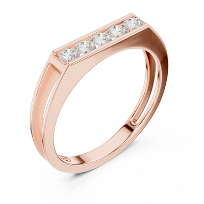 The Modern 5-Stone Floating Diamond Band