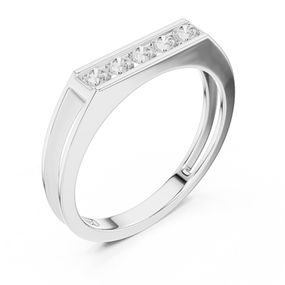 The Modern 5-Stone Floating Diamond Band