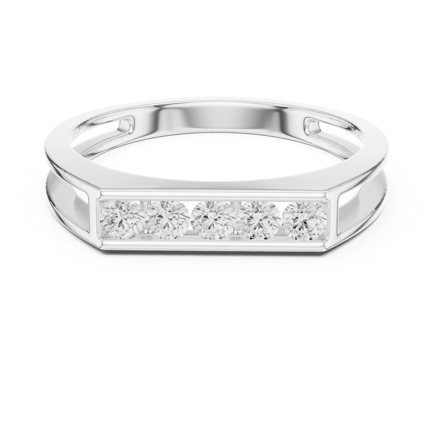 The Modern 5-Stone Floating Diamond Band