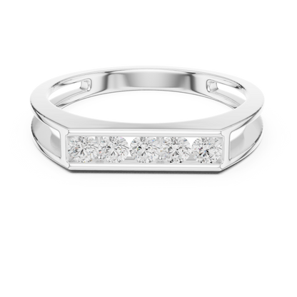 The Modern 5-Stone Floating Diamond Band