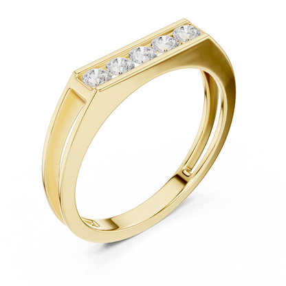 The Modern 5-Stone Floating Diamond Band