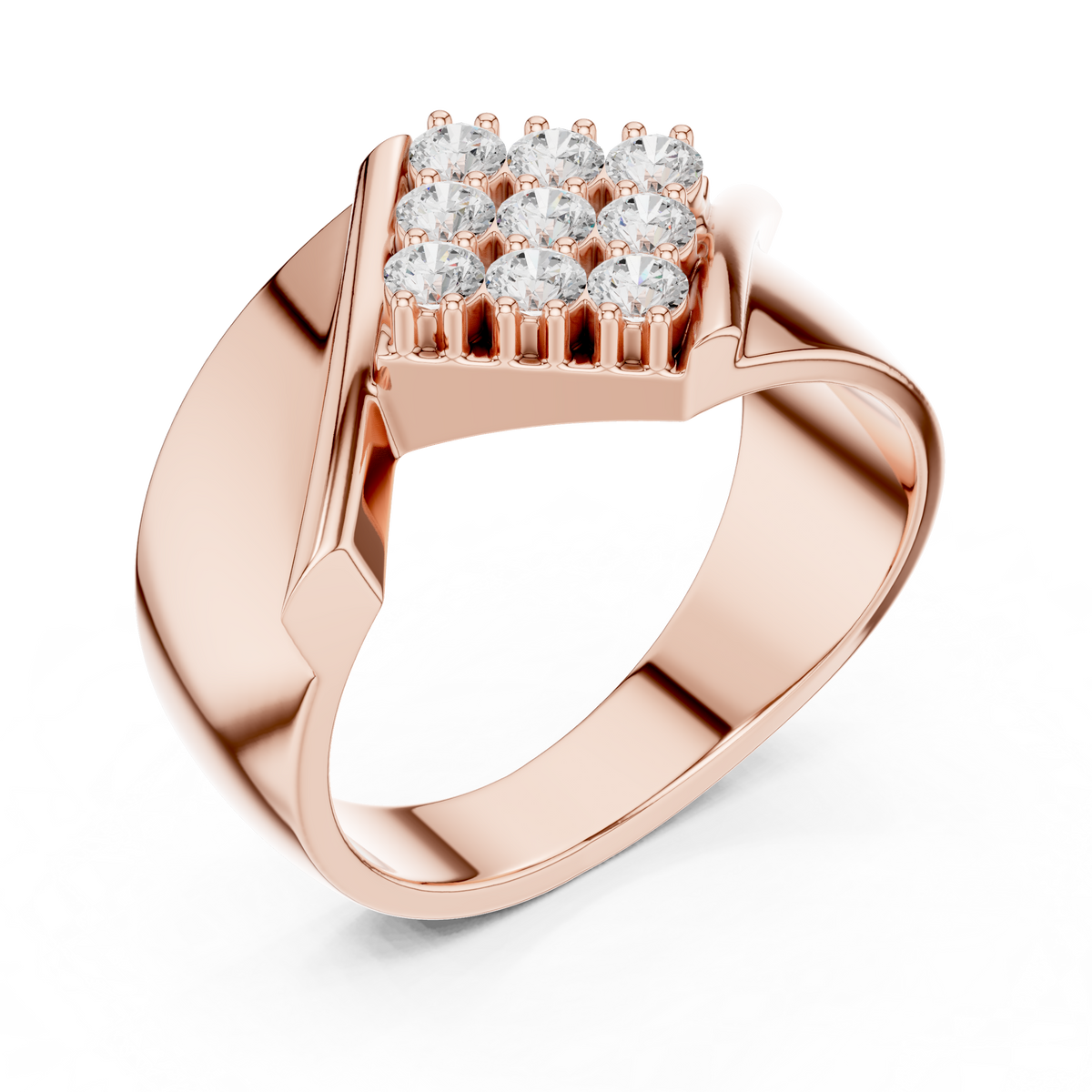 The Geometric Diagonal Diamond Cluster Ring