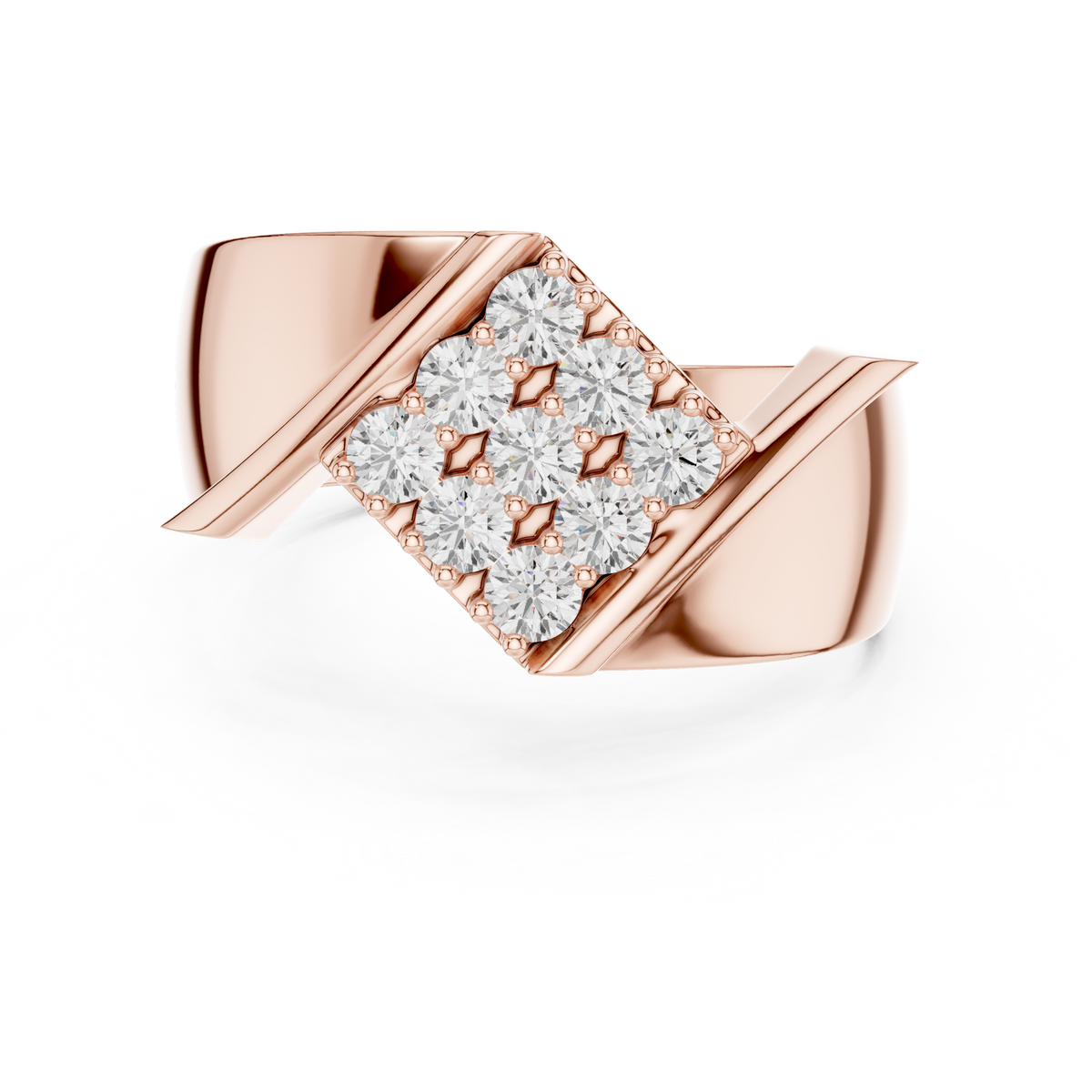 The Geometric Diagonal Diamond Cluster Ring