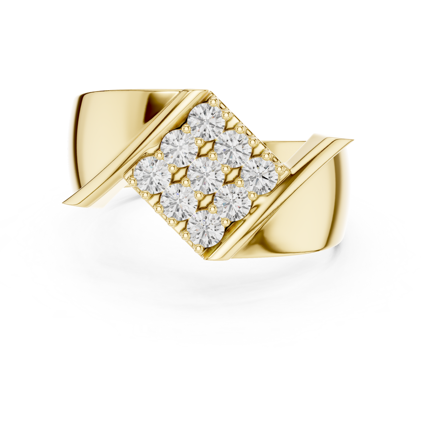 The Geometric Diagonal Diamond Cluster Ring