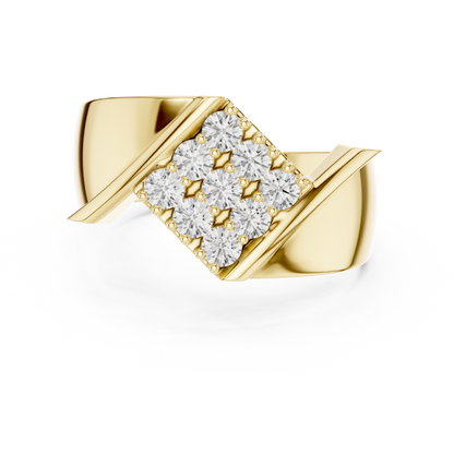 The Geometric Diagonal Diamond Cluster Ring