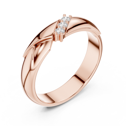 The Modern 3-Stone Diamond Bypass Band