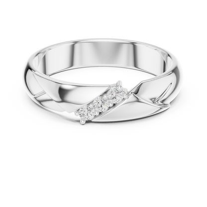 The Modern 3-Stone Diamond Bypass Band