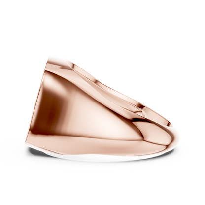 The Diamond Pave Cushion Signet Ring