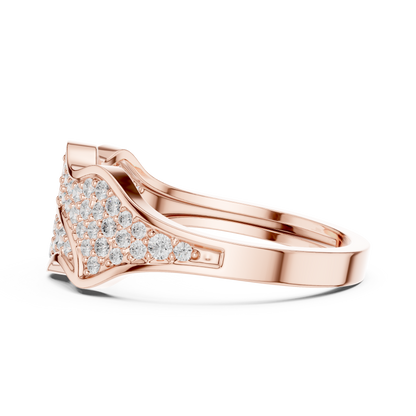 The Organic Wave Diamond Statement Ring