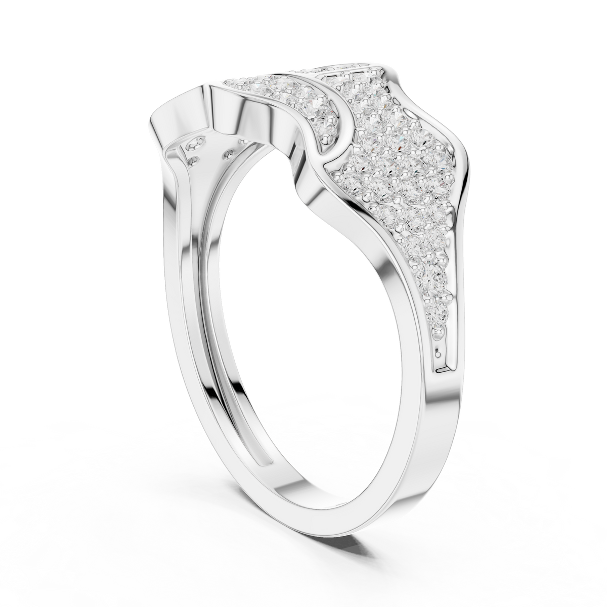 The Organic Wave Diamond Statement Ring