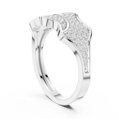 The Organic Wave Diamond Statement Ring