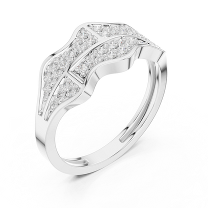 The Organic Wave Diamond Statement Ring