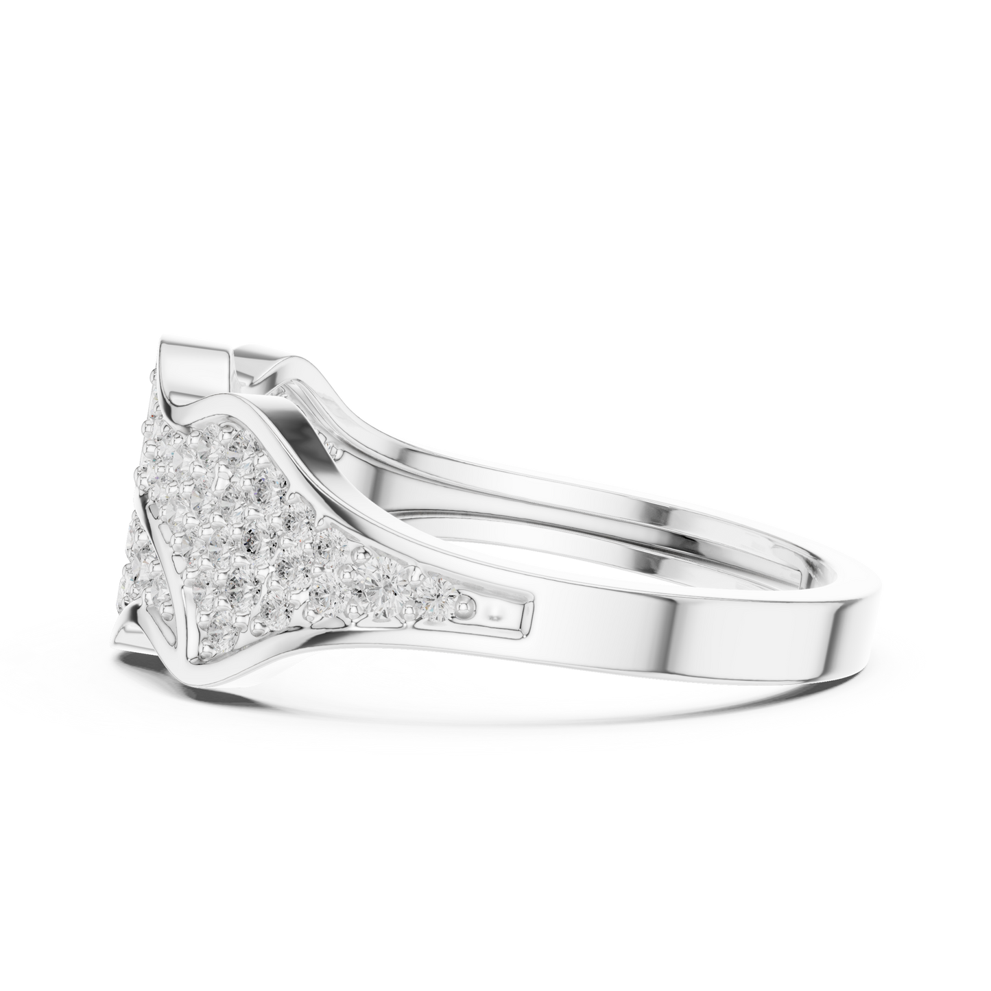 The Organic Wave Diamond Statement Ring