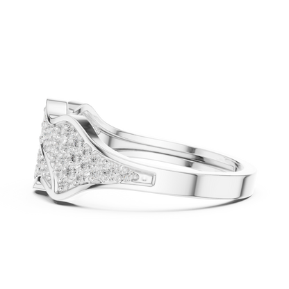 The Organic Wave Diamond Statement Ring