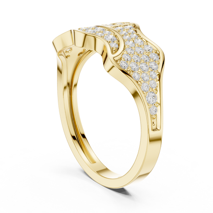 The Organic Wave Diamond Statement Ring