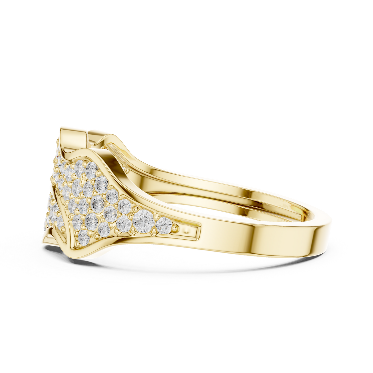 The Organic Wave Diamond Statement Ring