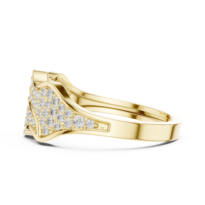 The Organic Wave Diamond Statement Ring