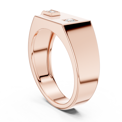 Modern Geometric Diamond Accent Ring