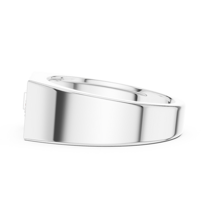 Modern Geometric Diamond Accent Ring