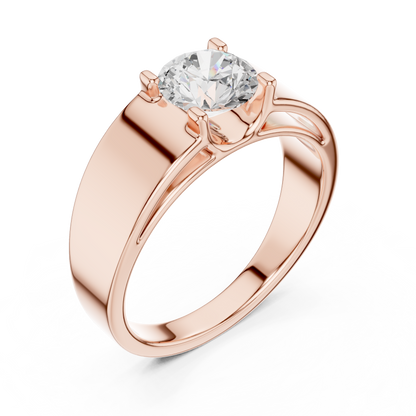 The Modern Princess Cut Bezel Wide Band