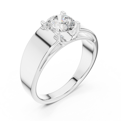 Classic Round Solitaire Diamond Ring