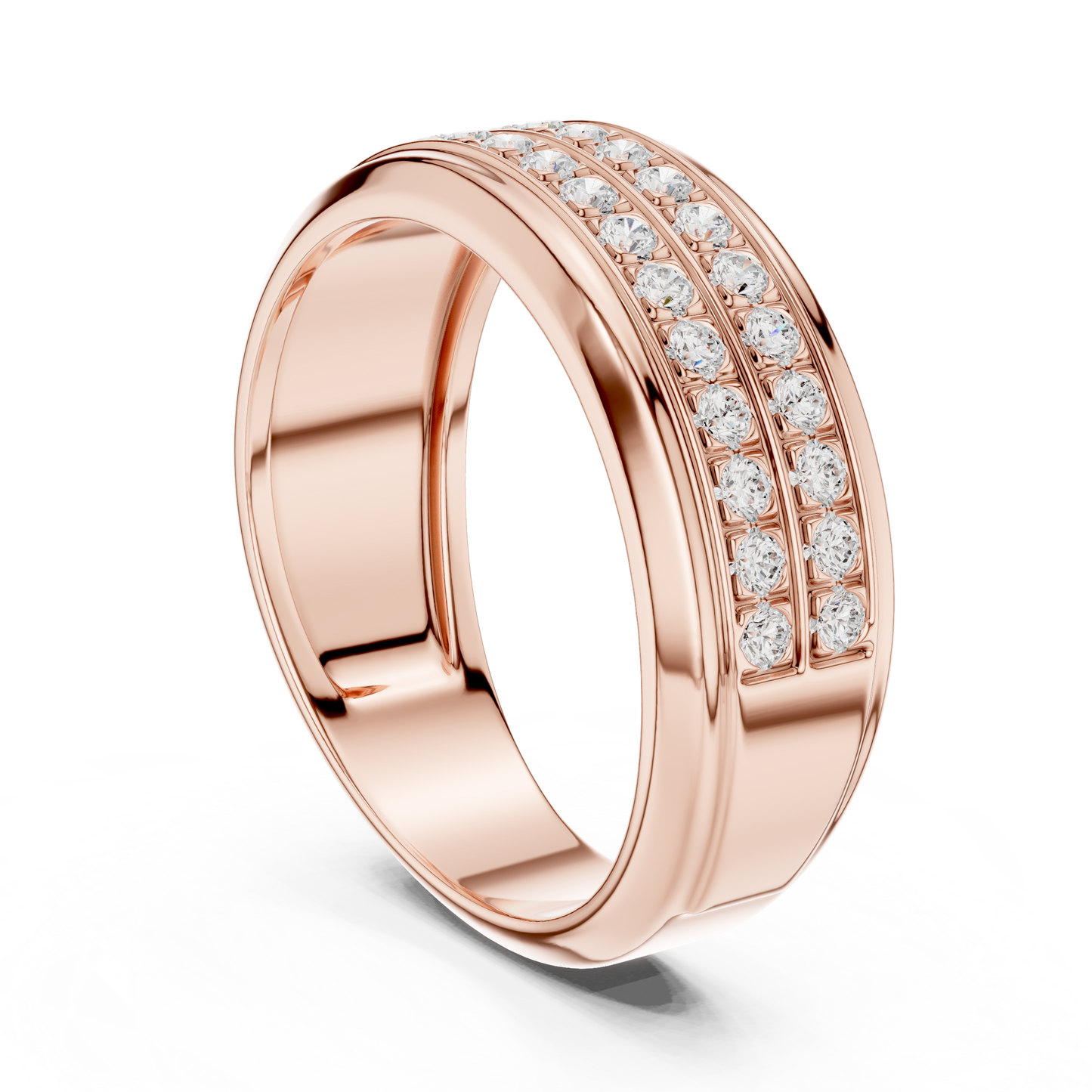 Luxury Double Row Diamond Band