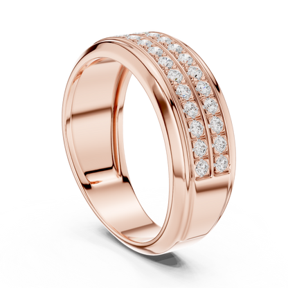 Luxury Double Row Diamond Band