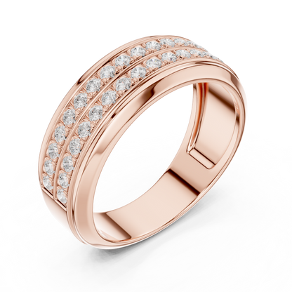 Luxury Double Row Diamond Band