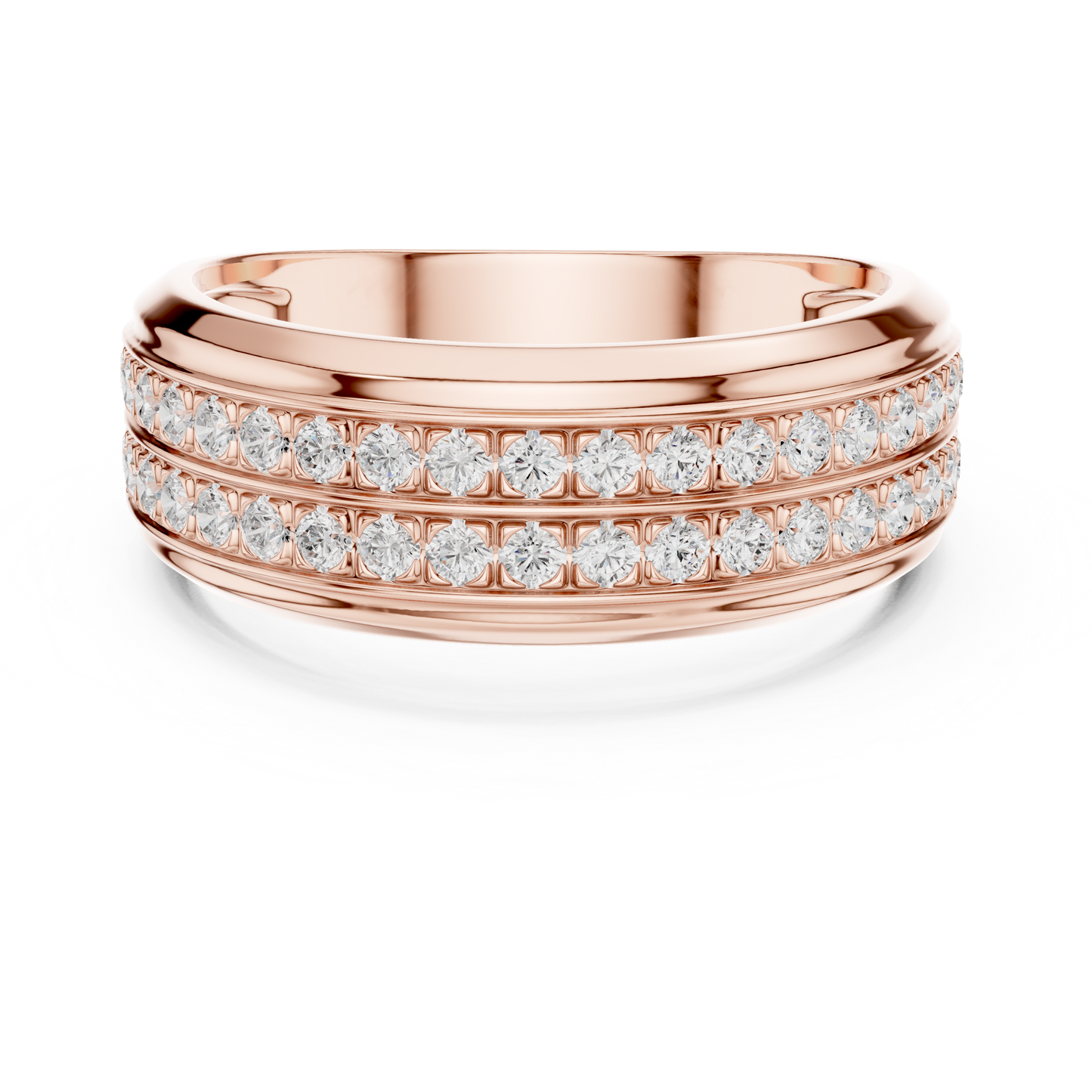 Luxury Double Row Diamond Band