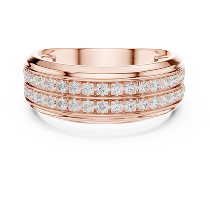 Luxury Double Row Diamond Band