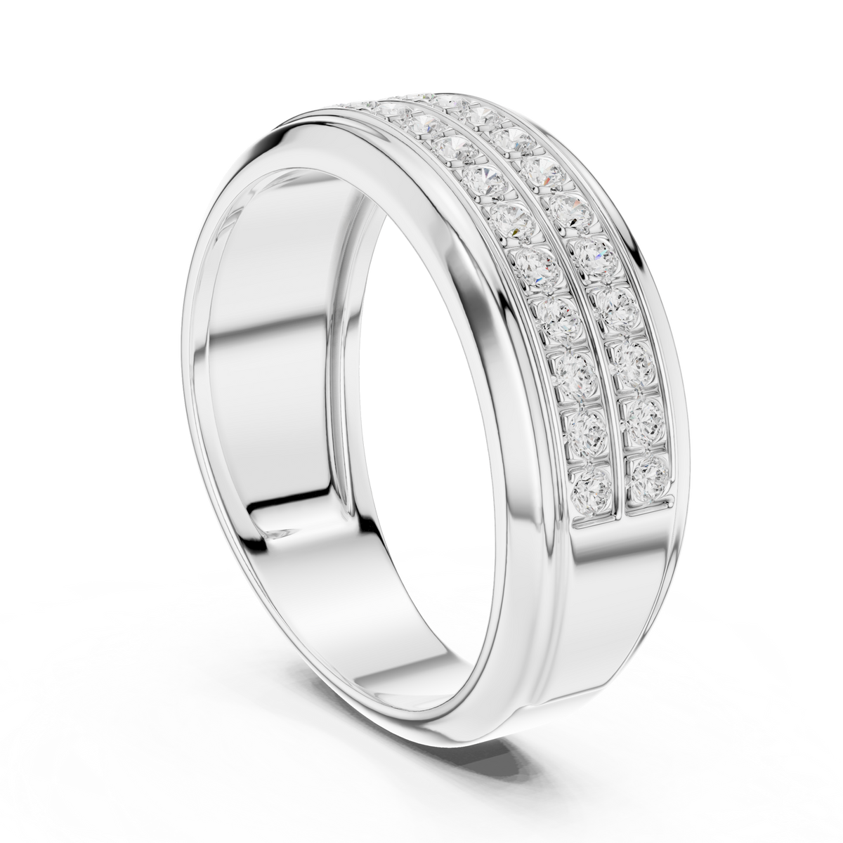 Luxury Double Row Diamond Band