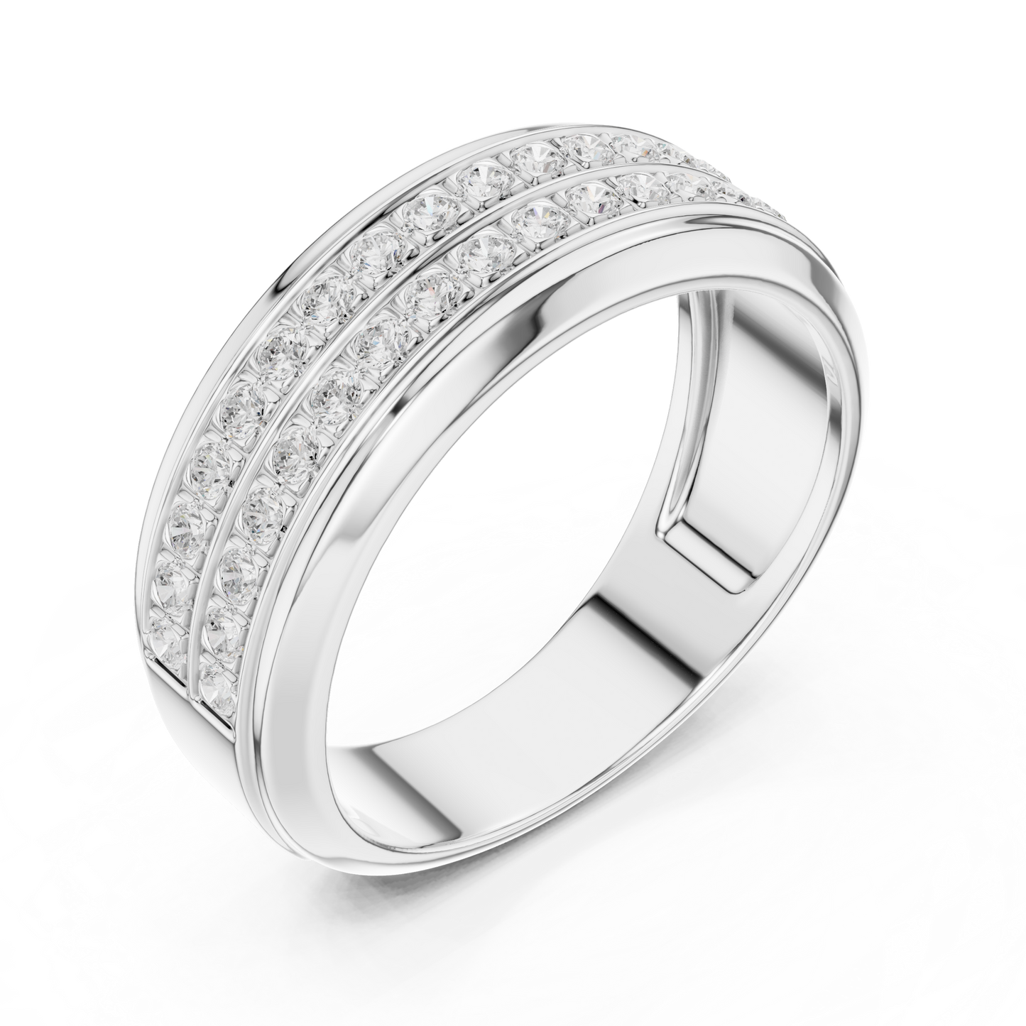 Luxury Double Row Diamond Band