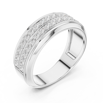 Luxury Double Row Diamond Band