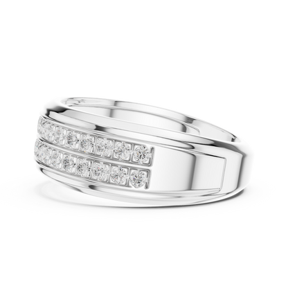 Luxury Double Row Diamond Band