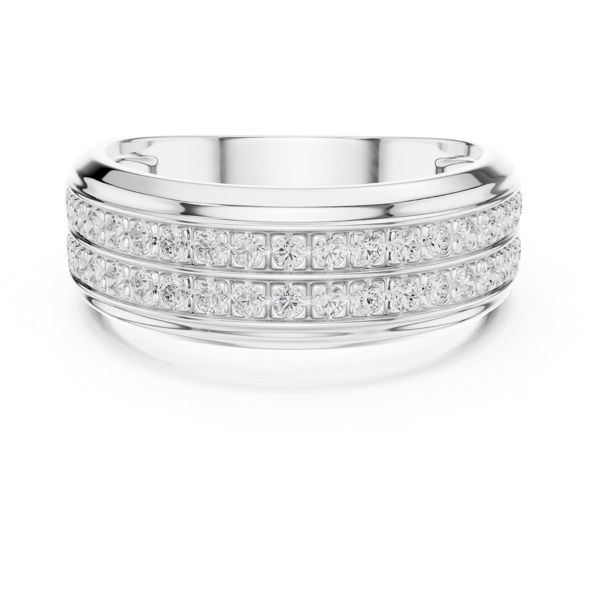Luxury Double Row Diamond Band