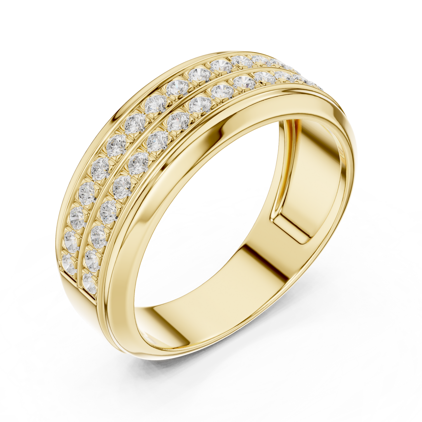 Luxury Double Row Diamond Band