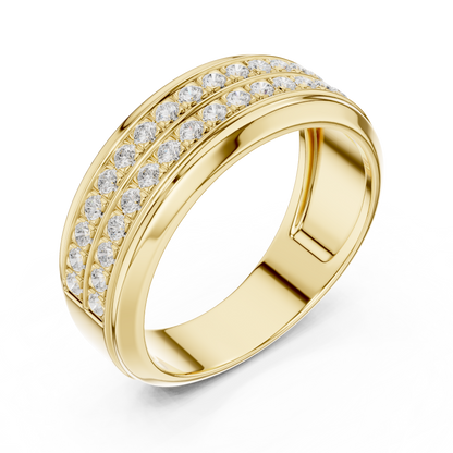 Luxury Double Row Diamond Band