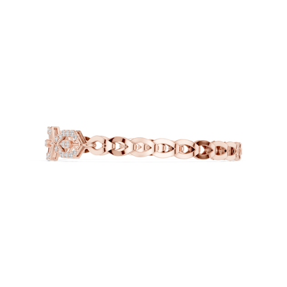 Geometric Diamond Link Bracelet