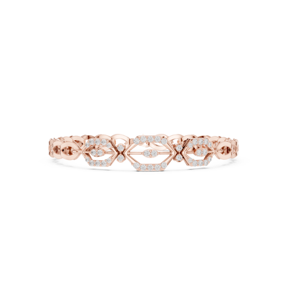 Geometric Diamond Link Bracelet