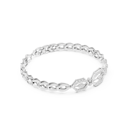 Geometric Diamond Link Bracelet