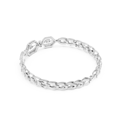 Geometric Diamond Link Bracelet