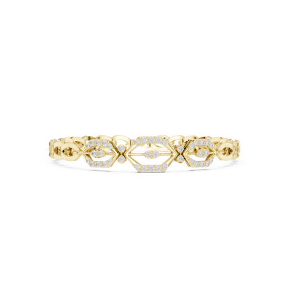 Geometric Diamond Link Bracelet