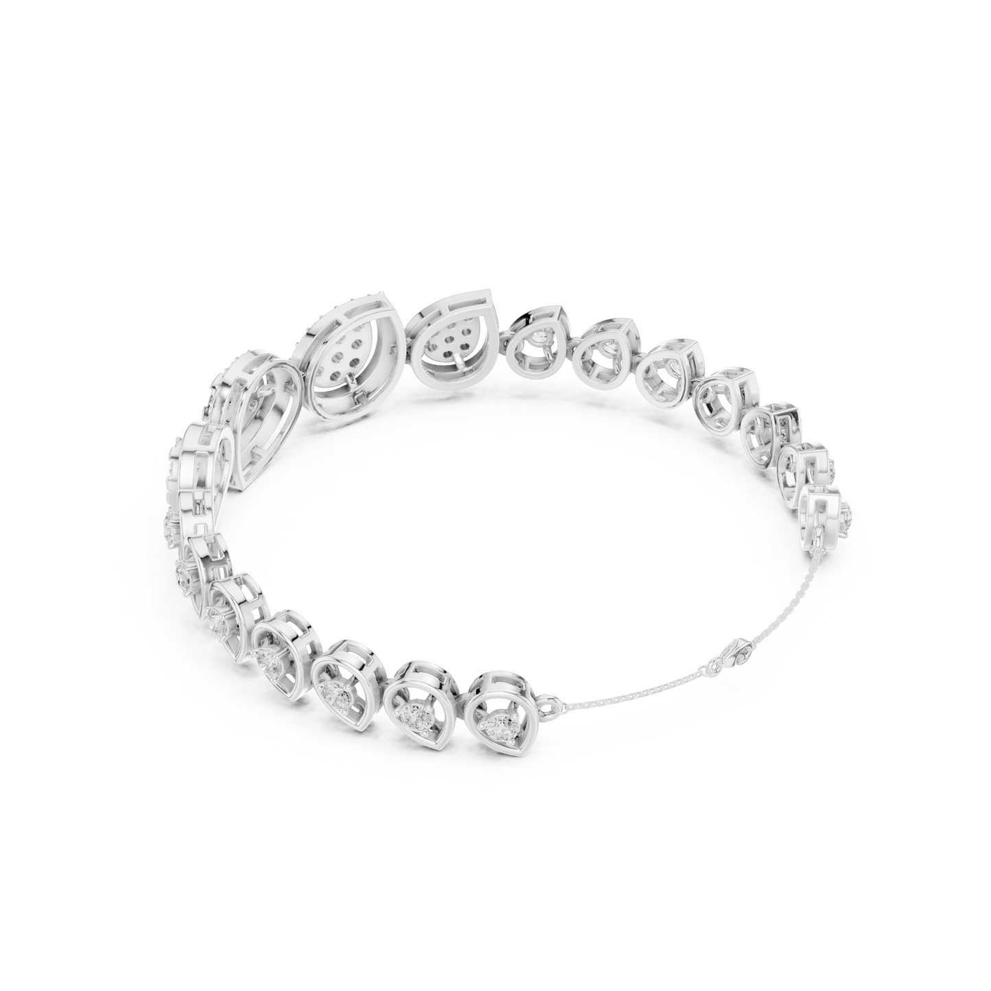 Luxury Diamond Teardrop Bracelet for Women